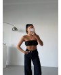 Siyah paraşüt kumaş bra