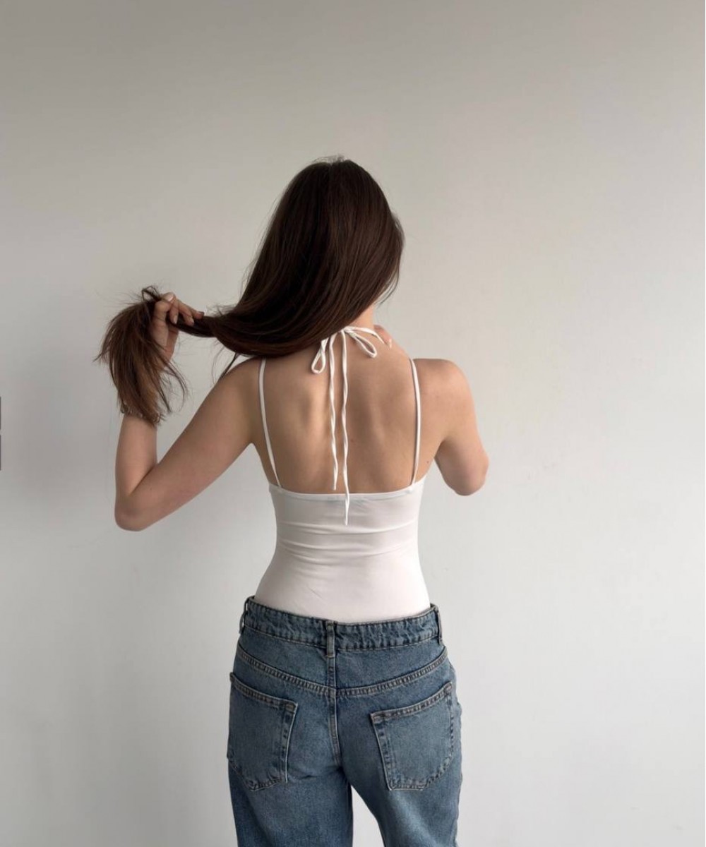Dantelli bodysuit - beyaz 