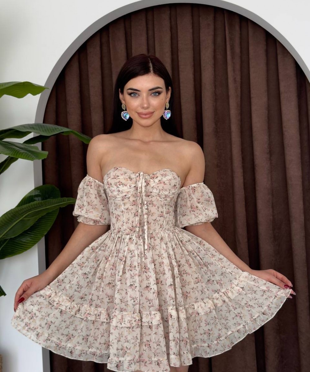 ÇİÇEKLİ PİNTEREST ELBİSE