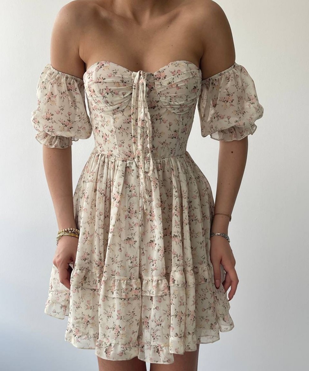 ÇİÇEKLİ PİNTEREST ELBİSE