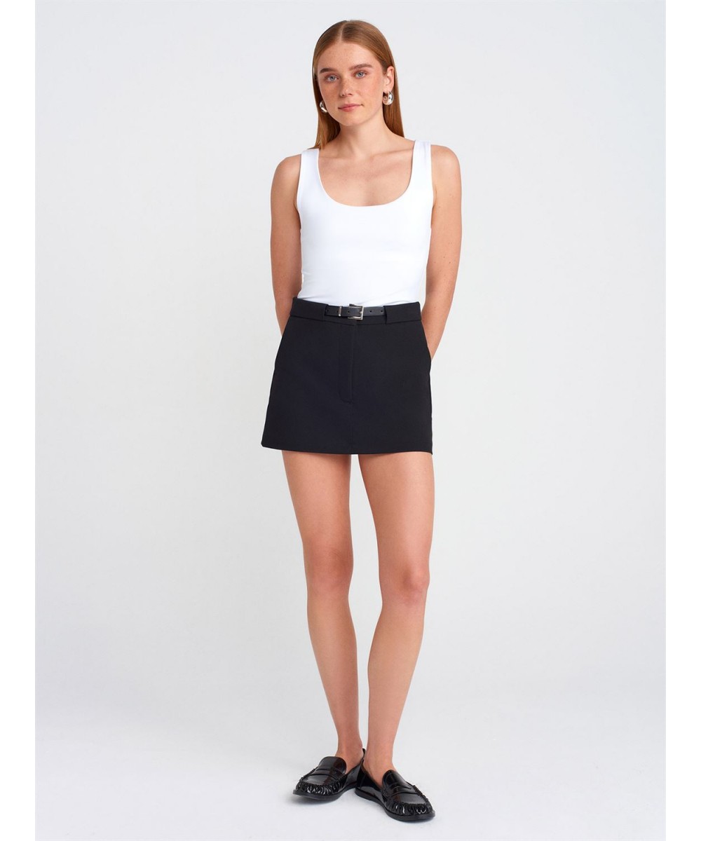 Kalın Askılı Basic Top-Beyaz