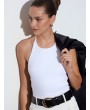 Halter Yaka Askılı Top-Beyaz