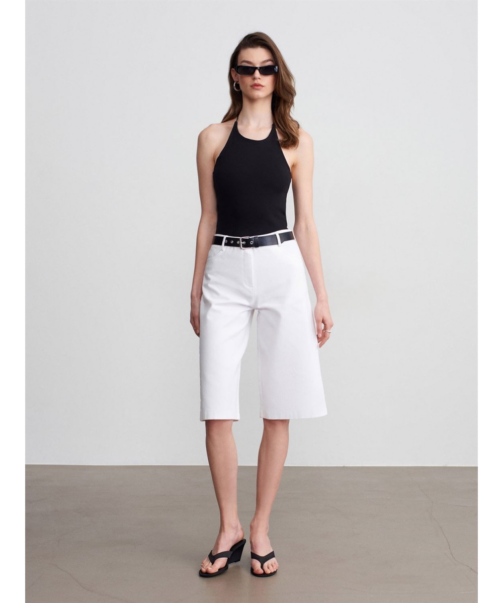 Halter Yaka Askılı Top-Siyah