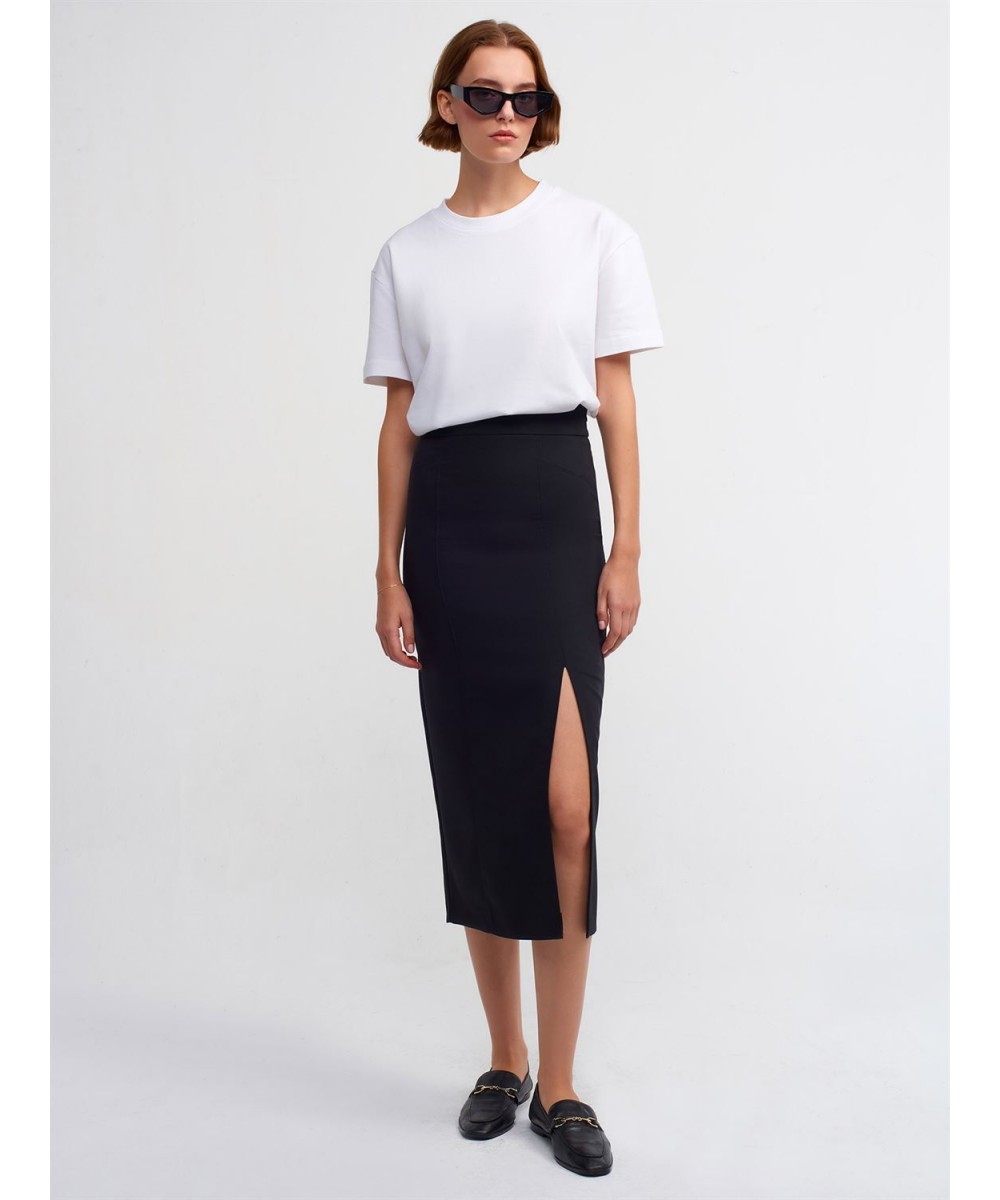 %100 Pamuk Bisiklet Yaka T-Shirt-Beyaz