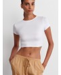 Crop T-Shirt-Beyaz