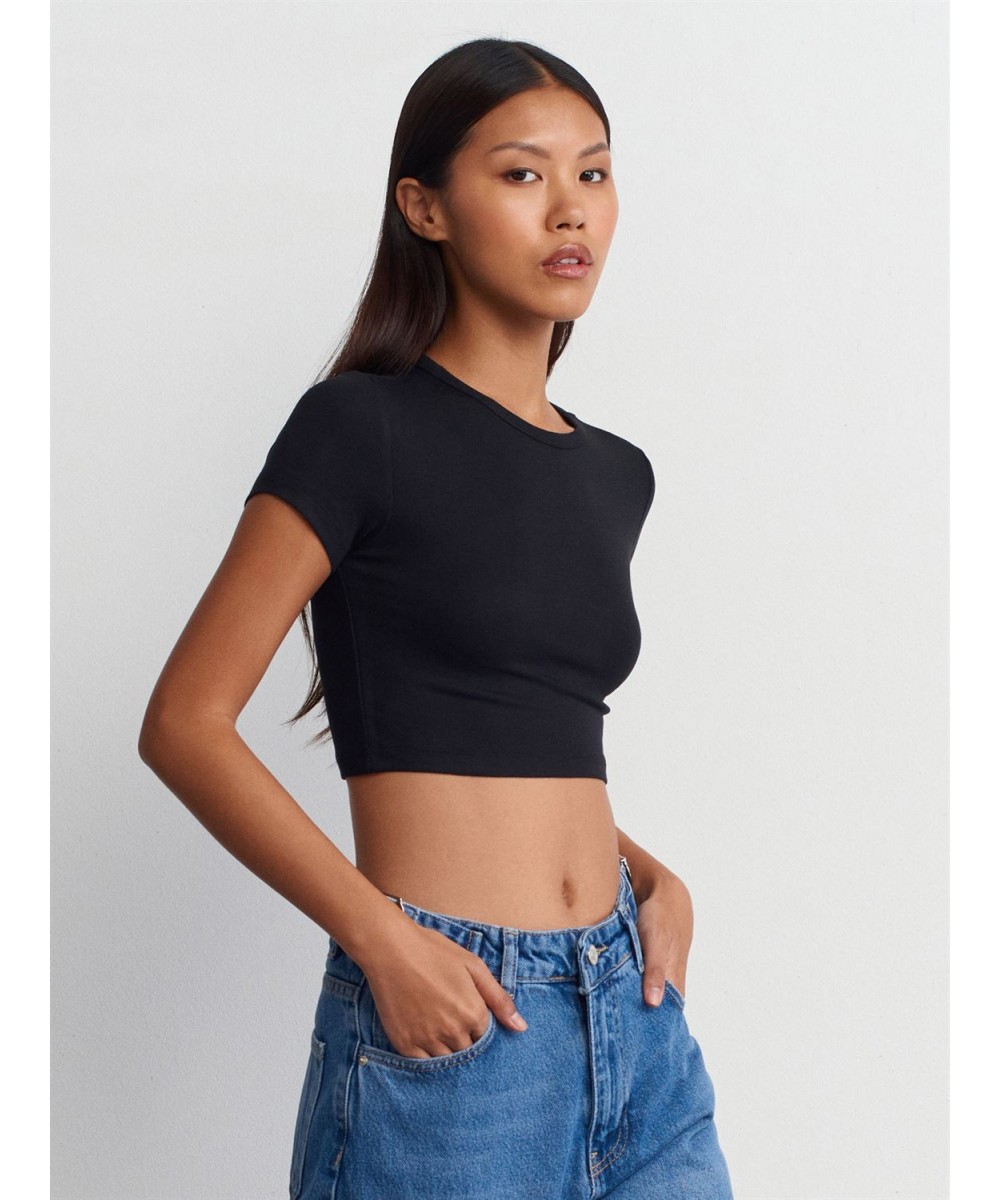 Crop T-Shirt-Siyah