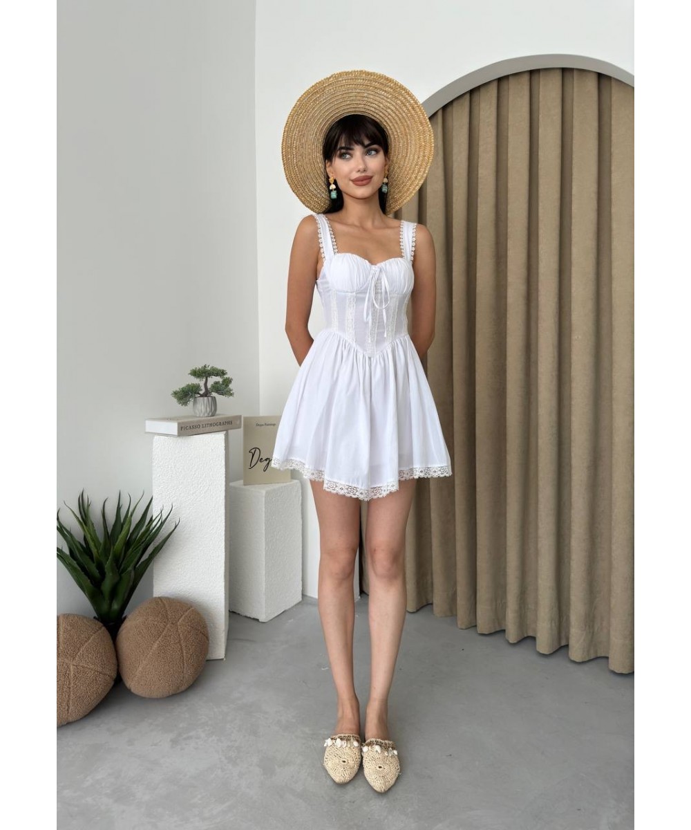 Pinterest Elbise - Beyaz