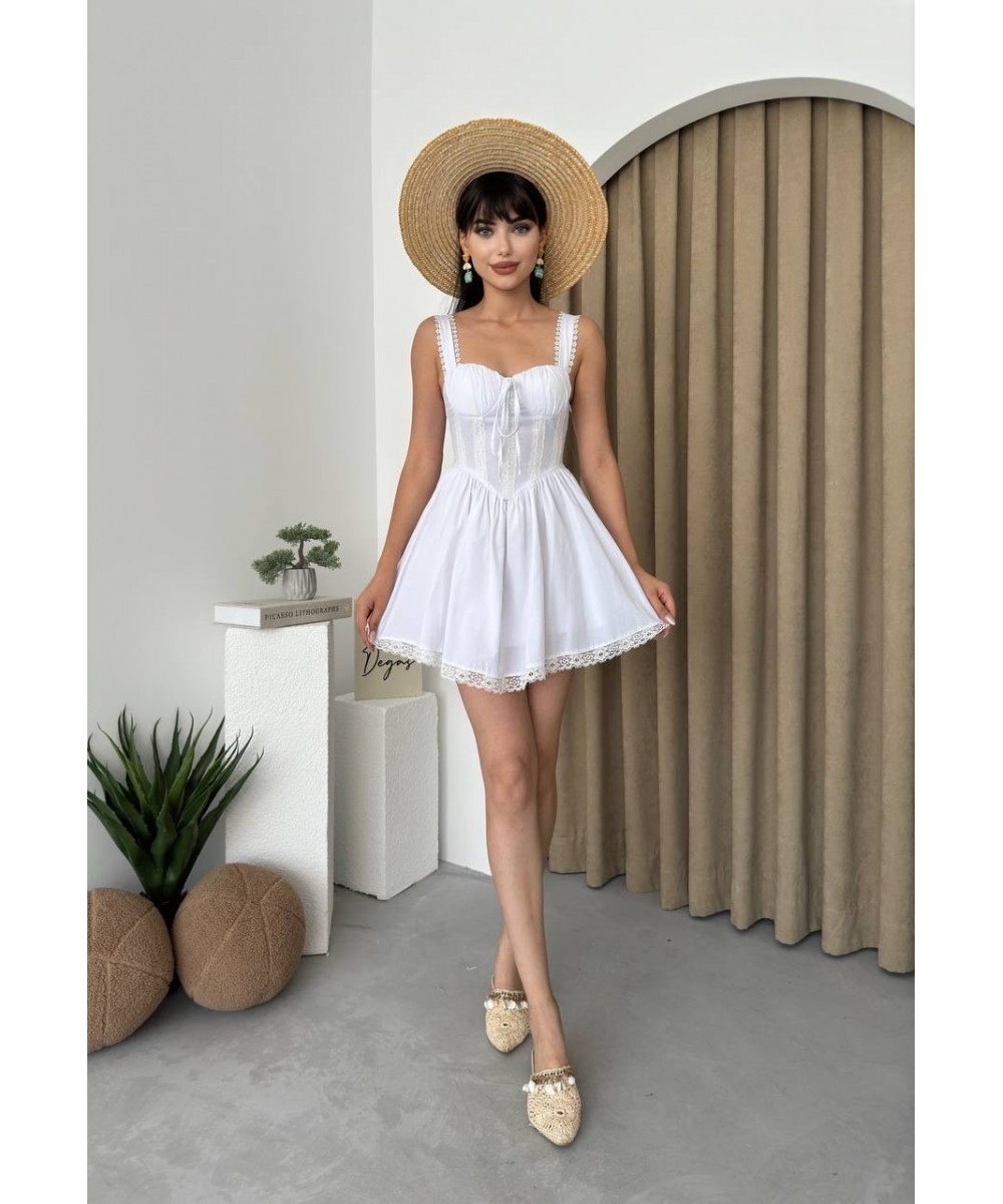 Pinterest Elbise - Beyaz