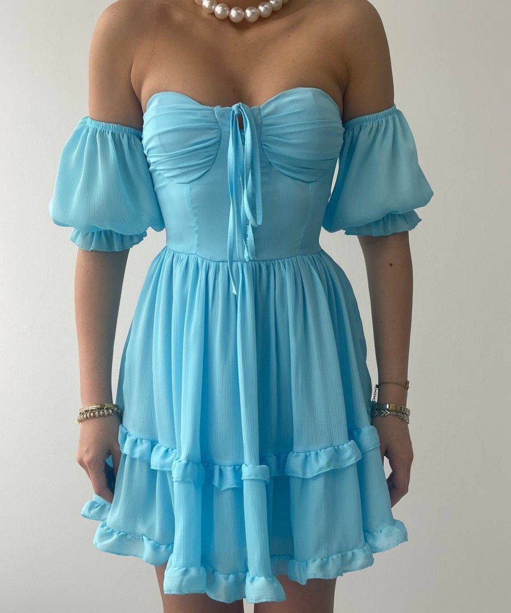 Prenses Elbise - Mavi