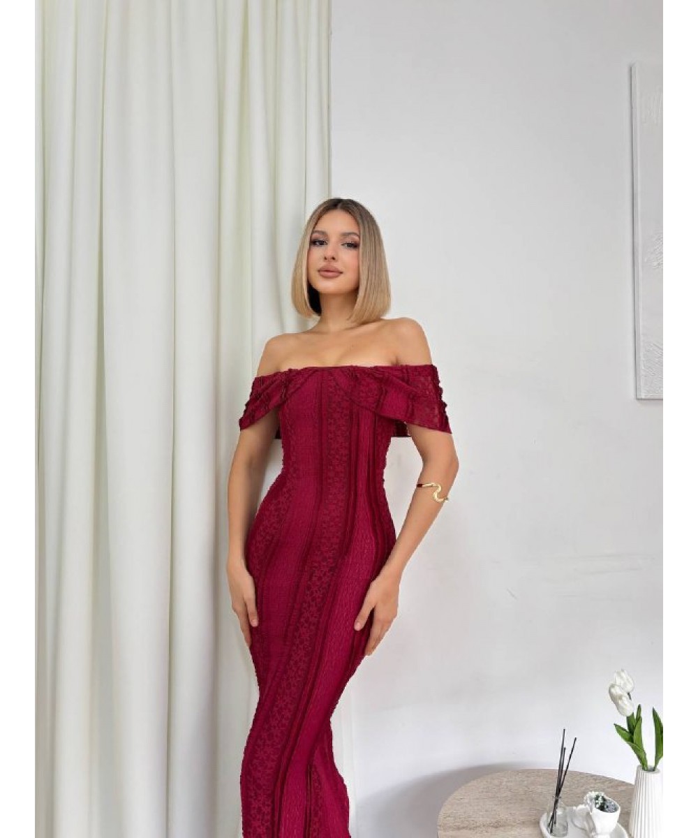 BORDO İŞLEMELİ KUMAŞ ABİYE