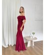 BORDO İŞLEMELİ KUMAŞ ABİYE