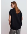Yün Karışımlı Oversize Süveter-Siyah