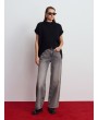 Yün Karışımlı Oversize Süveter-Siyah