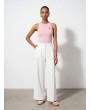 Bisiklet Yaka Top-Toz Pembe