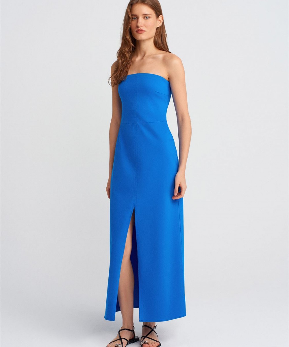  Straplez Elbise-Saks