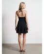 Halter Yaka Mini Elbise-Siyah
