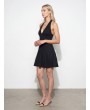 Halter Yaka Mini Elbise-Siyah