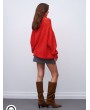 Balıkçı Yaka Oversize Kazak-A.Kırmızı