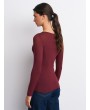 Kayık Yaka Modal Kaşmir Ultra Hafif Bluz-Bordo